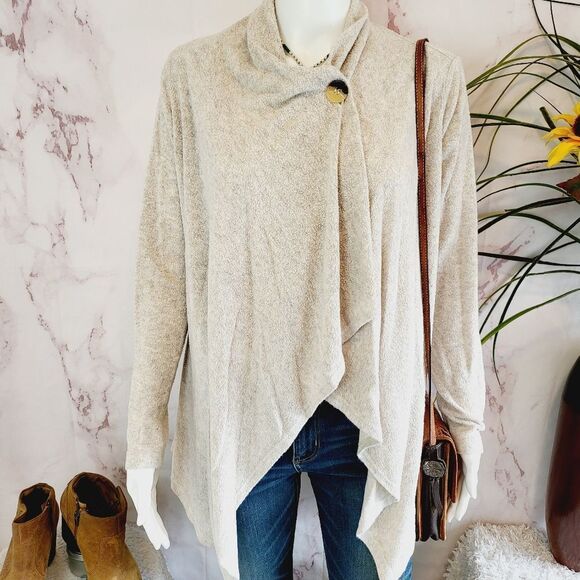 Bobeau convertible wrap super soft texture knit warm and cardigan - Picture 2 of 8